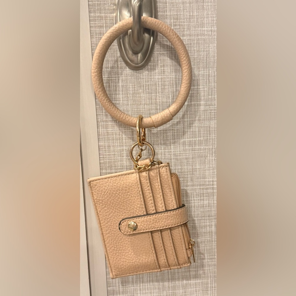 Elegant Pink Leather Wristlet Wallet